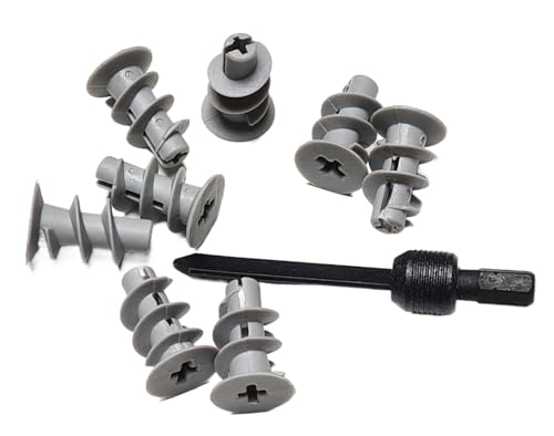 Set 50 Stück Hohlraumdübel mit Setzwerkzeug Gipskartondübel Rigips Dübel Sortiment