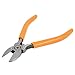 Aexit Orange Rubber Pliers Coated Handle Spring Loaded Diagonal Cutting Pliers Side-Cutting Pliers Cutter 5.3