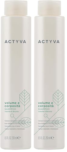 Actyva Shampoo für Volumen und Fülle, für feines Haar, mit Leinsamen, ohne Silikon, 250 ml (Packung mit 2)