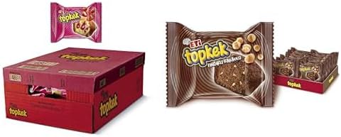 Eti Topkek Çilekli Kek 40 g x 24 Adet ve Eti Topkek Fındıklı Kakaolu Kek 35 g x 24 Adet