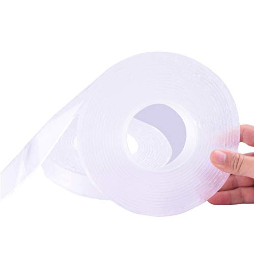 Forart Universal Anti-Slip Gel Pads Sticky Cell Pads,Gel Tape Roll Double-Sided Wall Stickers,Can Stick to Cellphone,Pads,Keys, Kitchen Tools