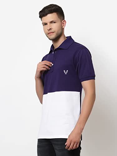 Image of UZARUS Mens Solid Cotton Regular Fit Polo T-Shirt