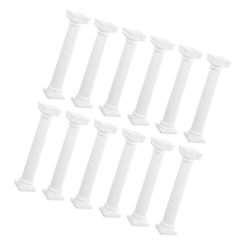 DOITOOL 12pièces Décoration Colonne Romaine Bougeoir Pot Colonne Chandelier pour Table Mariage Ornement Artistique Socle Maison Poupée Pot Fleurs