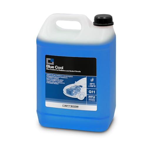 ERRECOM Blue Cool, Liquido Radiatore Blu -20°C/+106°C, antigelo G11 con Pacchetto inibitore Nap Free, Pronto all’Uso, 5 Litri