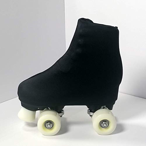 Gisi Danza - Cubrepatines de licra para patinaje - 100% fabricado en Italia (M - Talla de patines 37/39, negro)