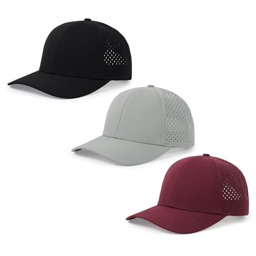 Image of Quick Dry Baseball Cap Curved Brim Mesh Snapback Hat for Men Women