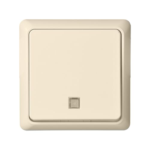 Elso Taster beleuchtet 10 A Steckklemme KPL, perlweiß, 242130