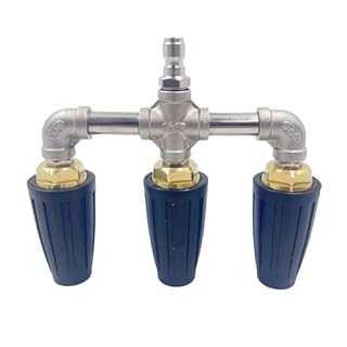 Triple Turbo Nozzle Pressure Washer, 360° Rotating Turbo Nozzle for Power Washer with 1/4" Quick Connector, 2.5 Orifice 3-in-1 Turbo Nozzle, 4000 PSI Max