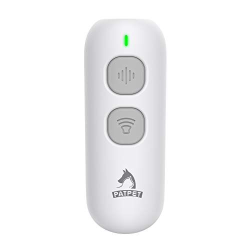 PATPET Bark Control Device - Ultrasonic Dog Bark Deterrent, Handheld Dog Behavior Training Tool Up to 30 Ft Effective Control Range Suitable Dogs Safe to Use Indoor & Outdoor