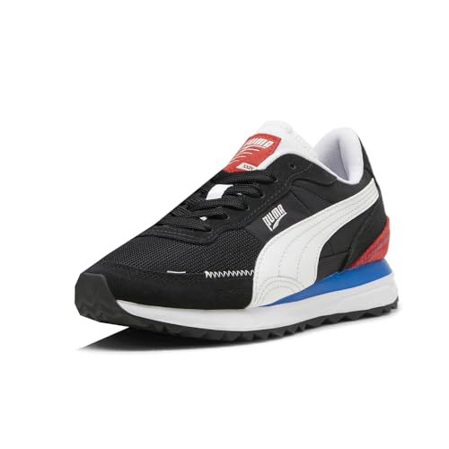 PUMA Kids Boys Road Rider Lace Up Sneakers Shoes - Black - Size 4 M2