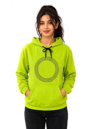 Image of Women's Luxury Rhinestone Geometric Circle Pullover Hoodies for Women