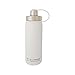 EcoVessel Boulder Dual Opening Insulated Stainless Steel Water Bottle with Tea, Fruit and Ice Strainer, 20 Ounces, Whiteout