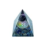 Pyramid for Reiki Healing and Crystal Healing || Vastu Correction || Meditation Pyramid || Natural Crystal Pyramid (OM-LAPIZ-LAZULI-BALL-PYRAMID-3INCH)