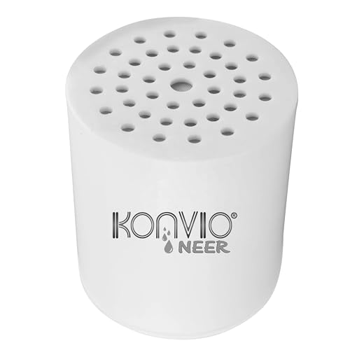 Image of Konvio Neer Universal Shower Filter Cartridge for Hard Water | Multi-Stage Borewell /Tanker Water Softener for Bathroom, | 22-Stage, Pack of 1
