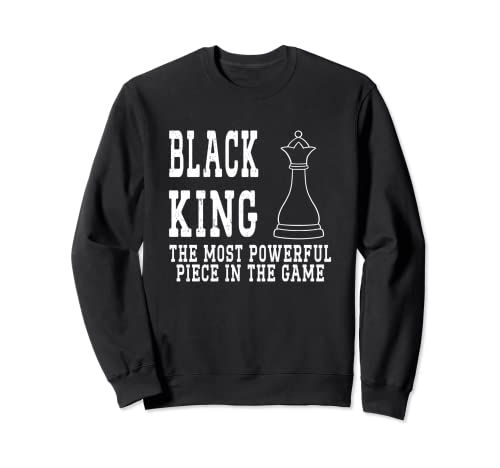 Black King El Orgullo de Ajedrez Más Poderoso Negro Daddy Hombres Niño Sudadera