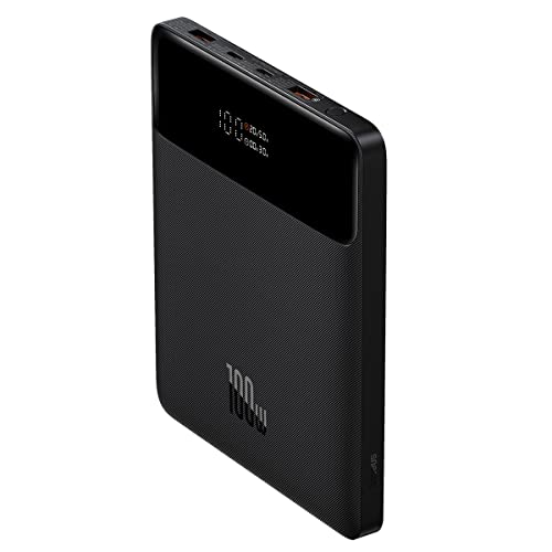 OS-Baseus Blade High Power Digital Display Quick Charge Power Bank 20000mAh 100W Black （ Include：Baseus Xiaobai series fast charging Cable Type-C to Type-C 100W(20V/5A) 1m Black)