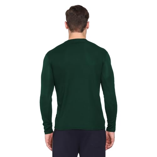 Image of TQH Full Sleeve T Shirt for Men | Pack of 2 T-Shirt for Man Full Sleeve | Gym Workout | Men's Tshirts | Slim Fit Polyester Round Neck Solid Sports T-Shirts for Running Training Casual Wear