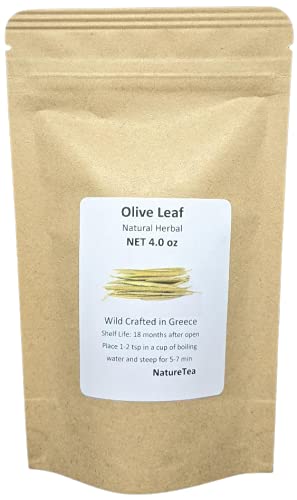 Greek Olive Leaf - Olea europaea Dried Whole Leaf from 100% Nature (04 oz)