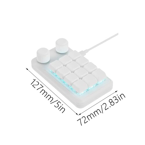 Clavier macros ergonomique 12 touches filaire Type-C et rétroéclairage RVB