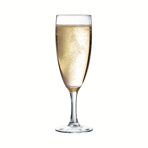 Arcoroc - Collection Elegance - 6 flûtes à champagne 17 cl en verre - Usage professionnel - Fabrication France - Emballage renforcé, adapté à la vente en ligne