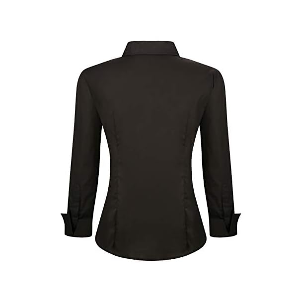 Alex-Vando-Womens-Dress-Shirts-Regular-Fit-Long-Sleeve-Stretch-Work-Shirt Alex Vando Womens Dress Shirts Regular Fit Long Sleeve Stretch Work Shirt,Black,S