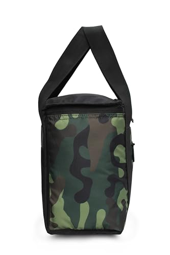 Image of Sfane Insulated Lunch Bag - Compact, Easy Wash, Smooth Zipper & Lightweight - Tote Bag & Container, Tiffin Bag for Men, Women, Adults (Green & Black)