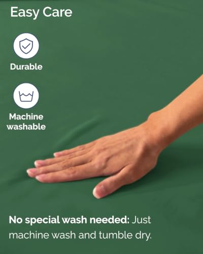 Image of Extra Deep Flex Top Split Head King Fitted Sheet - Hotel Luxury Single Fitted Sheet Only - Easily Fits 18 inch to 24 inch Mattress - Ultra Soft, Wrinkle Free w /Extra Deep Pockets - Emerald Green