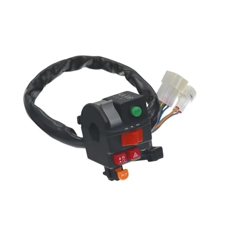 Interrupteur de guidon moto 22mm avec commandes de clignotant et klaxon