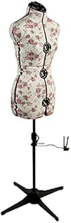 Sewing Online Adjustable Dressmakers Dummy, in a Rosebuds Floral Fabric with Hem Marker, Dress Form Sizes 16 to 20 - Pin, Measure, Fit and Display your Clothes on this Tailors Dummy - FLORALSMALL