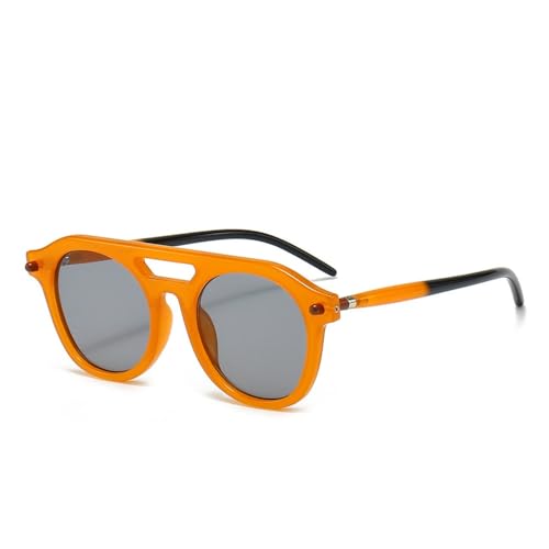 Lunettes de soleil vintage contre l'éblouissement avec protection UV400 ronde de luxe