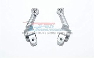 GPM For Traxxas Rustler 4X4 VXL (67076-4) Upgrade Parts Aluminum Rear Knuckle Arm - 2Pc Set Gray Silver
