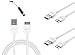 Two (2) Samsung OEM Genuine Authentic 5-Feet Micro USB 3.0 Data Sync Charging Cables for Galaxy S5/Note 3 ET-DQ11Y1WE - Non-Retail Packaging - White + Mini Stylus