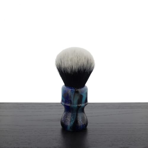Yaqi Mysterious Space Tuxedo Synthetic Shaving Brush - Fan Knot