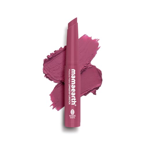 Image of Mamaearth Moisture Matte Longstay Mini Lipstick with Avocado Oil & Vitamin E for 12 Hour Long Stay-08 Pink Tulip - 0.7 g