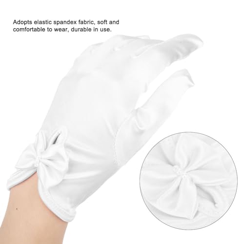 Girls White Elegant Gloves for Princess Tea Party Birthday Cosplay3