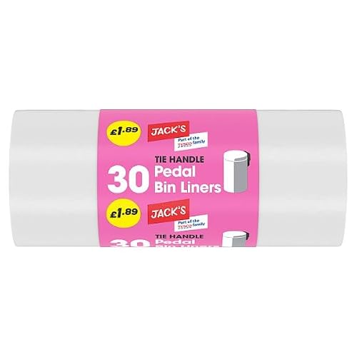 Jack's 30 Tie Handle Pedal Bin Liners | Case of 24