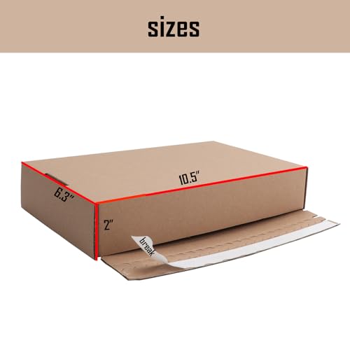 Cajas de envío MEIANJU de cartón corrugado marrón de 10.5 x 6.3 x 2 pulgadas 3