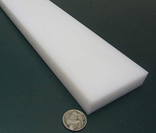 White HDPE (High Density Polyethylene) Rectangular Bar .750