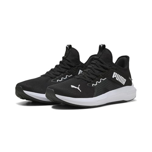 PUMA Scarpe da Corsa SOFTRIDE Enzo 5 Slip Tech Unisex, Nero, Bianco e Nero, Taglia 40, Puma Nero PUMA Bianco PUMA Nero, 43 EU