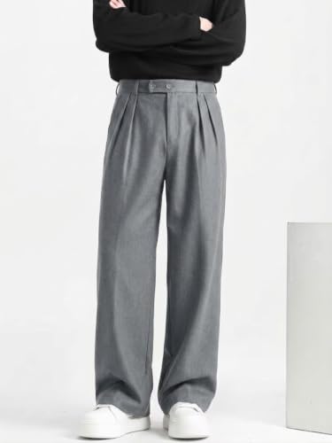 Image of Linen Pants for man | Relaxed Fit Korean Pants | Gurkha Trouser | Lower for Men | Elastic Waist Bottom wear | Straight Fit Casual Trousers | Formal Pant for Office & Wedding