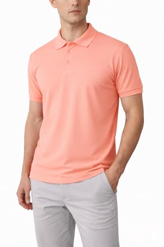 Image of Premium Cotton Pique Polo T-Shirt for Men | Half Seelves Regular Fit | Polo Neck - Ultra-Soft Breathable Fabric | Moisture Wicking