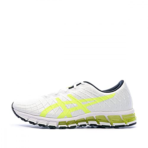ASICS Men's Running Shoe, White Flash Yellow, 7.5