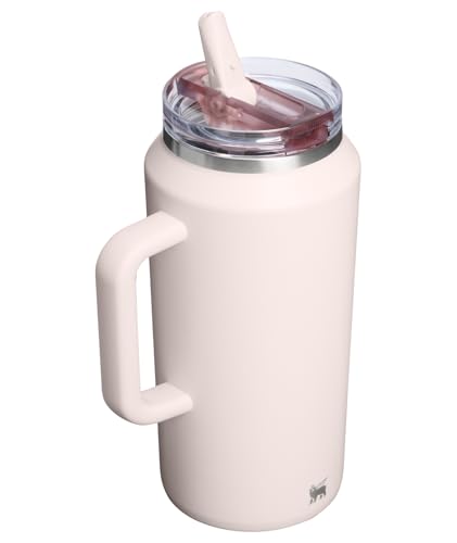 Image of STANLEY Quencher ProTour Flip Straw Tumbler with Leakproof Lid 64 oz | Built-In Straw & Handle | Cupholder Compatible for Travel | Insulated Stainless Steel Cup | BPA-Free | Rose Quartz