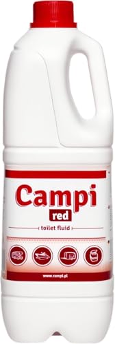 CAMPI Red 2L – Liquido sanitario e additivo per toilette da campeggio – Chimico per WC da campeggio – Per serbatoio dell'acqua di caravan e camper