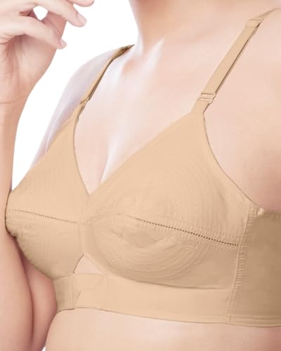 Image of Brida Kavya Xtra Soft Cotton Round Stitch Bra for Women | Full Coverage | Double Layered | Non-Padded | Wireless | Saree Bra for Heavy Bust | Daily Use | Combo