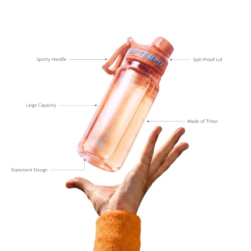 Image of Tri-Tonic Kita Whim Water Bottle - 680ml | Leak-Proof Tight Fitted Lid with Strong Carying Handle | Made of Tritan & BPA Free, Food Grade Material (Stone Grey)