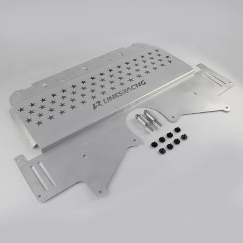 Image of Oil Cooler Skid Plate Compatible with BMW G80 G82 M3 M4 G87 M2 2021-2024 Aluminum Silver