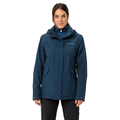 VAUDE Women's Rosemoor 3-in-1 Jacket II Double, Dark Sea, 40 VAUDE Women's Rosemoor 3-in-1 Jacket II Double, Dark Sea, 40