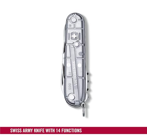 Victorinox Swiss Army Knife - Climber - 14 Functions, Multitool - Grey, 91 mm (13703T7)