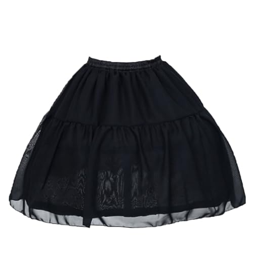 Jupe sacoche en mousseline noire réglable à 2 cerceaux